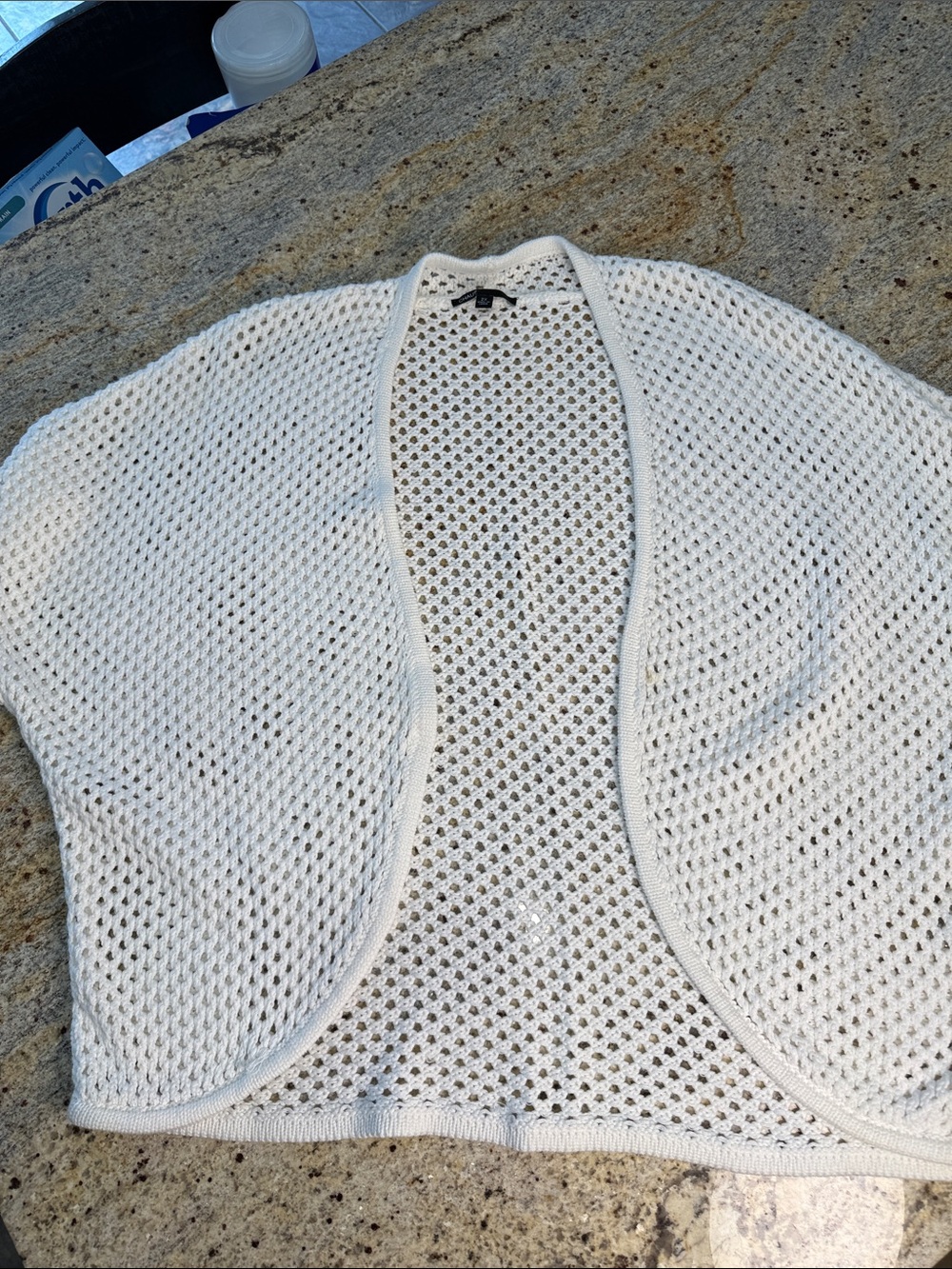 Chaus White Open-Weave Women's Cardigan